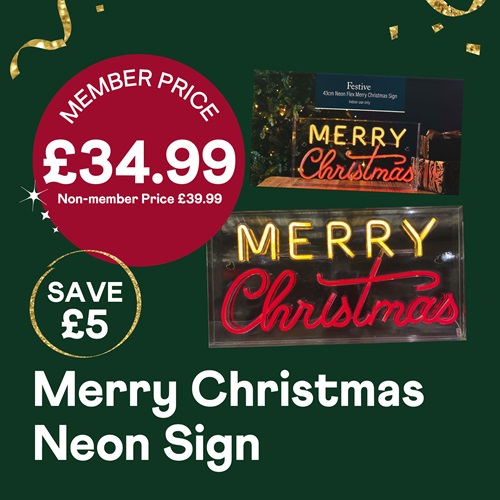 Neon Merry Christmas Sign